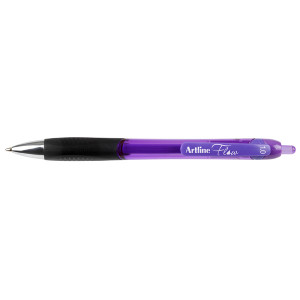 ARTLINE FLOW RETRACTABLE PEN PURPLE (BX12)