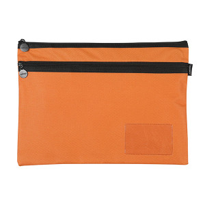 CELCO PENCIL CASE ORANGE 350mm x 260mm with Front Insert for Name Card