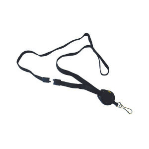 KEVRON ID1021 BADGE REEL WITH LANYARD BLACK PACK 10