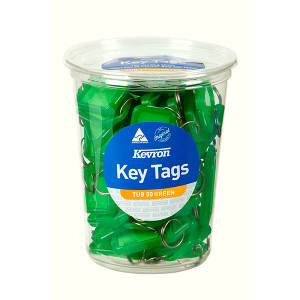 KEVRON ID5 KEYTAGS GREEN DISPOSABLE TUB 50