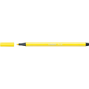 STABILO PEN 68 FIBRE TIP PEN LEMON YELLOW (BX10)
