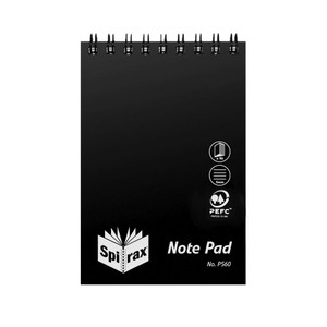 SPIRAX P560 PP NOTEPAD 8mm Ruled 96Pg 112x77mm T O