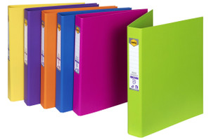 MARBIG RING BINDER A4 25MM 2D PE ASSORTED (EACH)