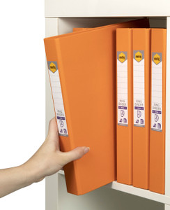 MARBIG RING BINDER A4 25MM 2D PE ORANGE