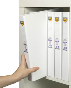 MARBIG RING BINDER A4 25MM 2D PE WHITE