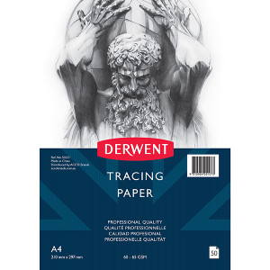 DERWENT TRACING PAPER PAD 60-65GSM A4 PAD 50 SHEET