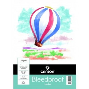 CANSON BLEEDPROOF PAD A4 50 Leaf Pk10