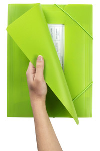 MARBIG SOFT TOUCH DOCUMENT WALLET A4 LIME