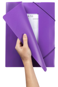 MARBIG SOFT TOUCH DOCUMENT WALLET A4 PURPLE