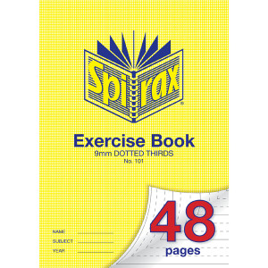SPIRAX 101 EXERCISE BOOK A4 48PG 9MM DOTTED THIRDS 70gsm