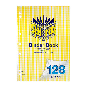 SPIRAX 127 BINDER BOOK A4 128 PAGE 8MM 70gsm