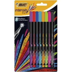 BIC INTENSITY ASSORTED FINELINER PENS, PACK OF 8 - 942075