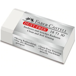 Faber-Castell Dust Free Eraser Medium With Sleeve, White