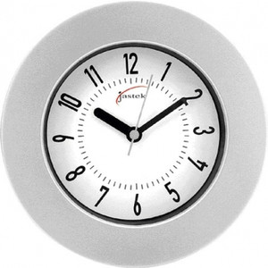 JASTEK WL768 WALL/DESK CLOCK 16cm, Silver Frame