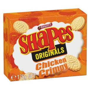 175GM ARNOTTS SHAPES CHICKEN CRIMPY BISCUITS