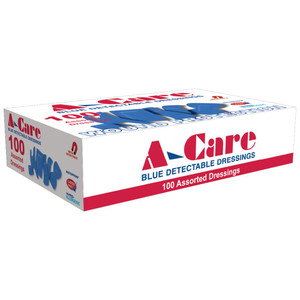 A-CARE Detectable Assorted Dressings Box of 100