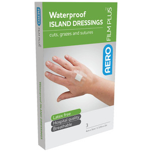 AEROFILM PLUS Waterproof Island Dressing 4 x 5cm, Box of 3
