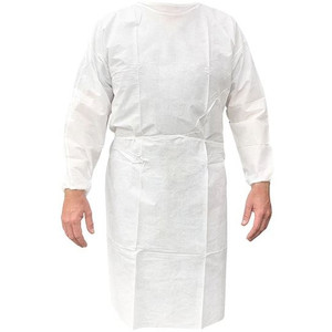 Disposable White Fluid Resistant Gown (Non-Sterile)