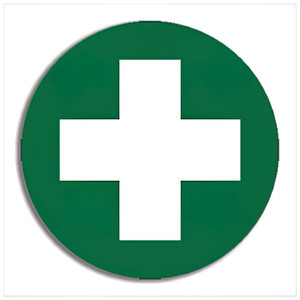 First Aid Cross Sticker 5 x 5cm Sheet/5