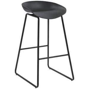 Aries Bar Stool with Black Metal Frame and Polypropylene Black Shell Seat -
*** CURRENTLY OUT OF STOCK, APPROX ETA EARLY SEPTEMBER ***