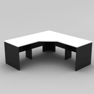 CORNER WORKSTATION 3 PIECE 1800(W) x 1800(W) x 700(D) x 720(H) WHITE / CHARCOAL