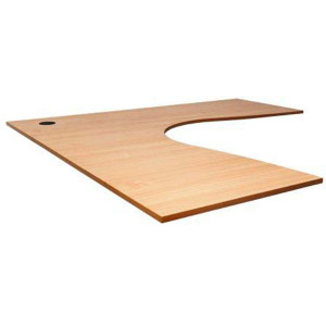SPAN CORNER DESK TOP W1800xW1500xD700mm Corner Beech with cable entry
