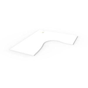 SPAN CORNER DESK TOP W1800xW1500xD700mm Corner White with cable entry