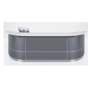 EXECUTIVE C-SHAPE COUNTER W 3700 x D 950 x H 1150mm Metallic Grey