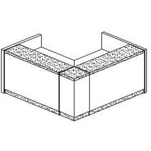 KENT RECEPTION COUNTER W 1395 x D 1395 x H 1200mm Gloss White