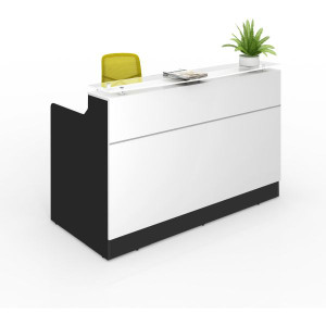 RECEPTION COUNTER W 1800 x D 850 x H 1150mm Charcoal/White