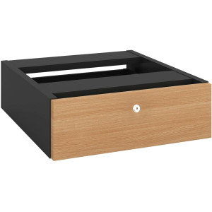 FIXED PEDESTAL 1 DRAWER 464(W) X 400(D) X 145(H) BEECH / CHARCOAL