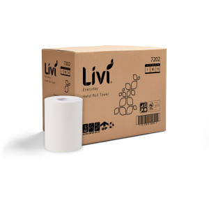 Livi Everyday Hand Towel Roll 1 Ply 80m Carton of 16 *** See also GP-RT80 ***