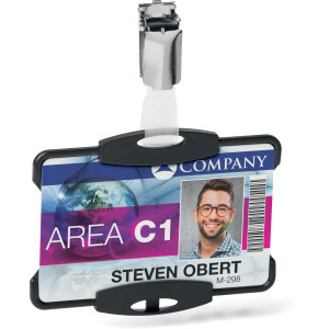 Durable Eco ID Cardholder For 1 Card Black Pack of 10