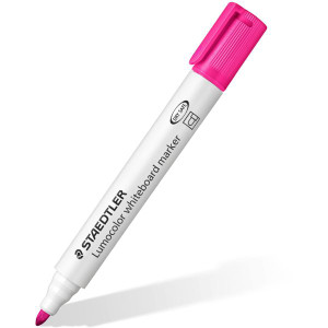 Staedtler 351 Lumocolor Whiteboard Marker 2.0mm Bullet Point - Pink, Box of 10
