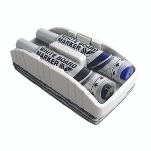 Pentel MWLB Maxiflo Whiteboard Eraser Set with Pump It Markers (Blue,Black), Pack of 2