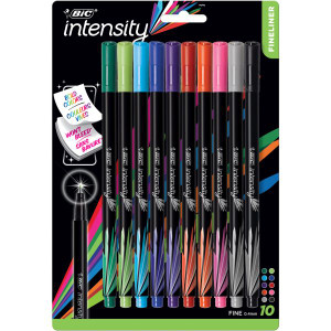 BIC Intensity Fineliner Pen Assorted Colours Pack of 10 CEL1011727