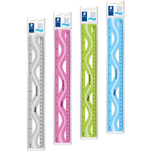 Staedtler 562 Flexible Plastic Ruler 30cm Assorted Colours, Each