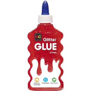 EC Glitter Glue 177ml Red *** While Stocks Last ***