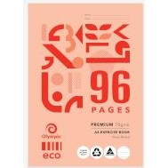 Olympic ECO Exercise Book 70gsm E896 A4 96 Page 8mm with Margin, Pack of 10 (198873)