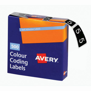 Avery Numeric Coding Label 5 Side Tab 25x38mm D Green Pack of 500