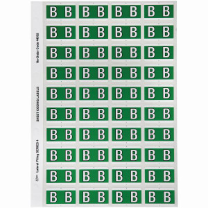 Avery Alphabet Coding Label B Side Tab 25x42mm  Green Pack of 240