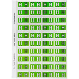 Avery Alphabet Coding Label H Side Tab 25x42mm L Green Pack of 240