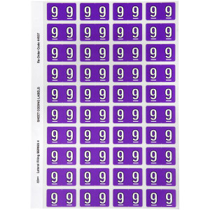 AVERY NUMERIC CODING LABEL 9 Side Tab 25x42mm Purple 44537 (240 Labels)