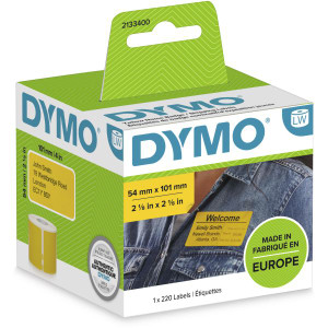 Dymo Labelwriter Labels 54mm x 101mm Roll of 220 Yellow