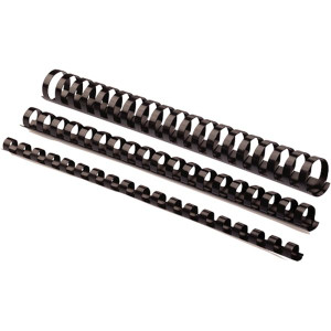 Fellowes Plastic Binding Comb 19mm 21 Ring 100 Sheet Capacity Black Pack of 100 (100093154)