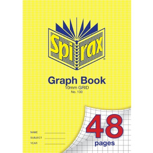 SPIRAX 130 GRAPH BOOK A4 48PG 10MM GRID