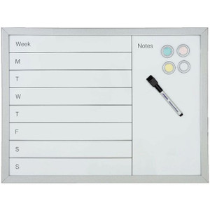 Whiteboard Calendar Grey 370 x 430mm