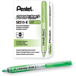 PENTEL SXS15 HIGHLIGHTER Handyline Retractable L/Green SXS15-K