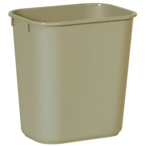 RUBBERMAID WASTEBASKET SMALL 12.9 LITRE BEIGE