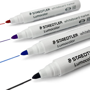 STAEDTLER WHITEBOARD SET SET OF 4 PARK & WRITE MARKERS ASSORTED COLOURS
